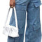 Women Fashion Denim Pants High Waist Straight Leg Baggy E-Girls Boyfriend Jeans Trousers Streetwear